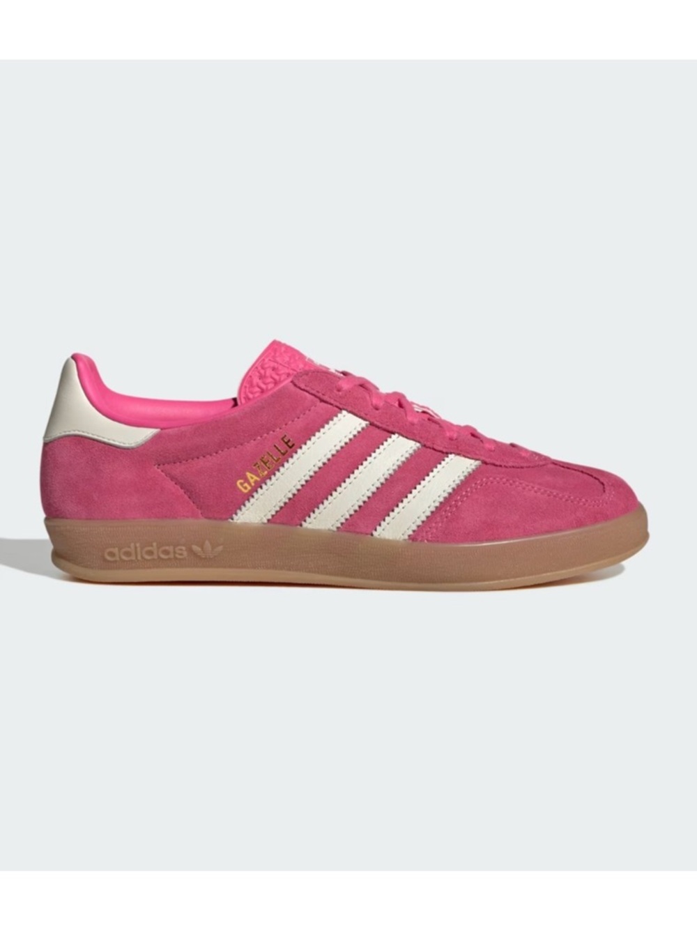 Adidas Gazelle Indoor Pink White Gum Sneakers Size 7 Women